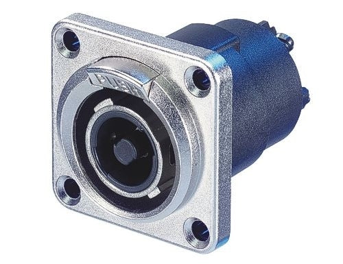 Neutrik NLT4FP 4 Pole Speakon Female Chassis Connector, Heavy Duty, Metal Housing, Solder Contacts