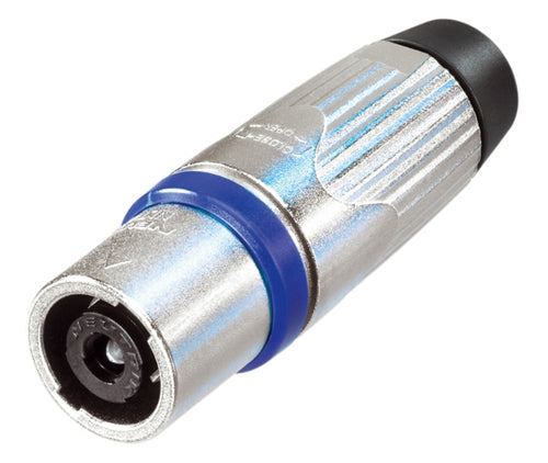 Neutrik NLT4MX 4 Pole Speakon Male Cable Connector, Heavy Duty, Metal Housing, Chuck Type Strain Relief
