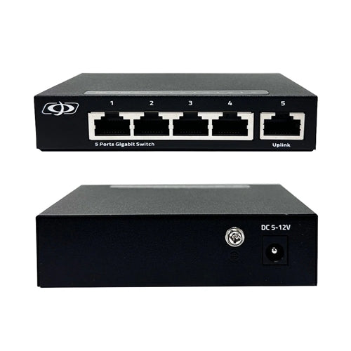 Phantom Cables NS-101-05 5-Port 10/100/1000MBPS Gigabit Ethernet Network Switch, Desktop, 10 GBps