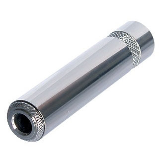 Rean Neutrik NYS2202P 2 Pole Mono 1/4" Cable Inline Jack, Full Metal, Maximum Cable Outside Diameter 6mm, Solder Tabs