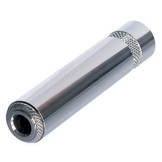 Rean Neutrik NYS2203P 3 Pole Stereo 1/4" Cable Inline Jack, Full Metal, Maximum Cable Outside Diameter 6mm, Solder Tabs