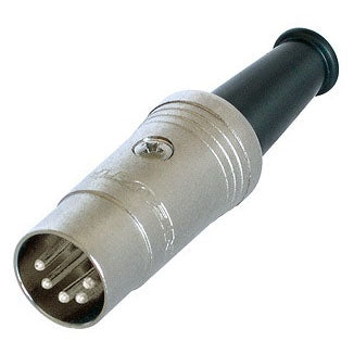 Rean Neutrik NYS322 5 Pin Inline DIN Plug/Male Cable Connector, Solder Tabs