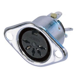 Rean Neutrik NYS325 5 Pin DIN Chassis Jack/Female, Silver Plated Contacts, Solder Tabs
