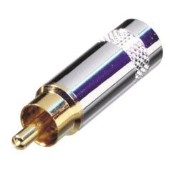 Rean Neutrik NYS352G Heavy Duty RCA Phono Plug, Gold Plug & Housing, Solder Tabs