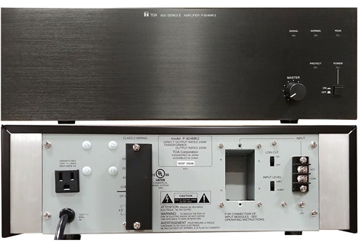 TOA P-924MK2 UL 240W Power Amplifier 1 Port, Without Module