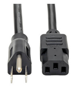 Tripplite P007-006 Power Cable 14/3 6 Foot NEMA 5-15P to Female IEC-320-C13 Equipment Cord, 125 VAC 15AMP