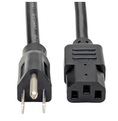 Tripplite P007-012 Power Cable 14/3 12 Foot NEMA 5-15P to Female IEC-320-C13 Equipment Cord, 125 VAC 15AMP