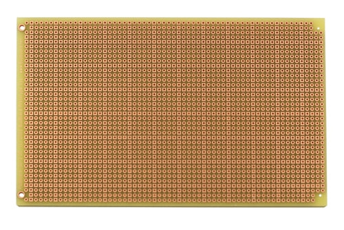 BPS Busboard PAD3U Padboard-Size 3U, Pad-Per-Hole, Plated Holes, Square Locator Holes, Double-Sided, 100mm x 160mm