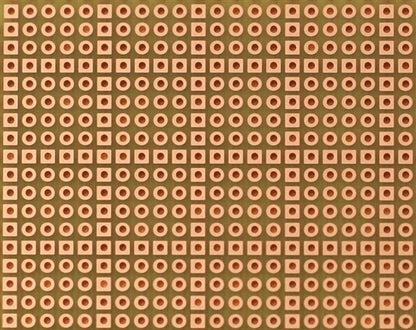 BPS Busboard PAD3U Padboard-Size 3U, Pad-Per-Hole, Plated Holes, Square Locator Holes, Double-Sided, 100mm x 160mm