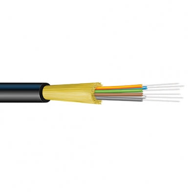Provo PF-006SMTB-IO-P Black Fiber Optic Cable, 6 Fibers Single Mode, Indoor/Outdoor Rated, FT6 Plenum (150M = Full Roll)