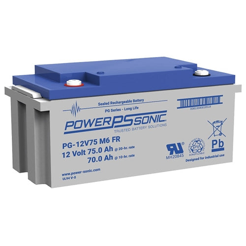 Powersonic PG-12V75 M6 Fr 12V 75Ah Long Life (VRLA) SLA Battery