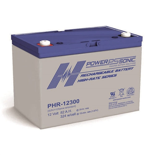 Powersonic PHR-12300 M6 Fr 12V 82Ah High Rate VRLA Battery, UPS Applications