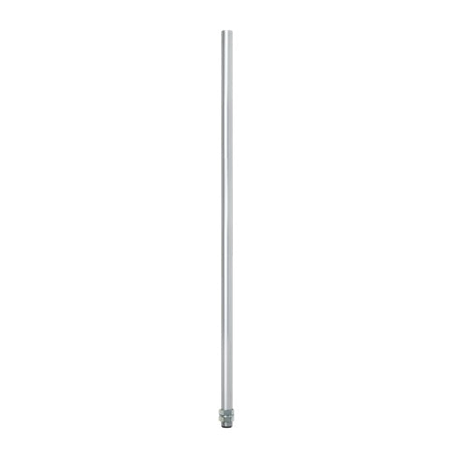 Patlite POLE22-0800AT 22mm Dia, 800mm Aluminum Pole, 2 Nuts, 2 Washers, 2 Screws Included - with Threads, Silver
