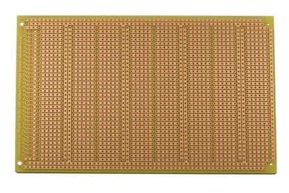 BPS Busboard POW3U POWERBOARD-3U with 6-HOLE Strips & Interleaved Power Rails, Single-Sided, 100mm x 160mm (3.9" x 6.3")