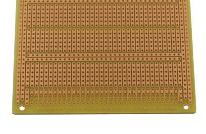 BPS Busboard POW3U POWERBOARD-3U with 6-HOLE Strips & Interleaved Power Rails, Single-Sided, 100mm x 160mm (3.9" x 6.3")