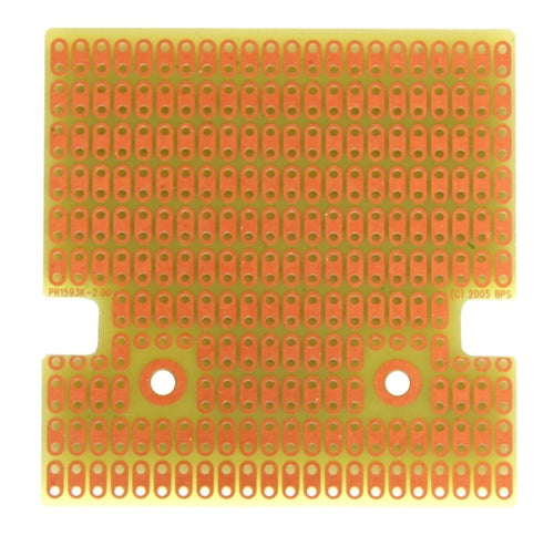 BPS Busboard PR1593K 2-HOLE Strip Protoboard for Hammond 1593k Enclosure, Single-Sided, 58mm x 57mm (2.30" x 2.26")