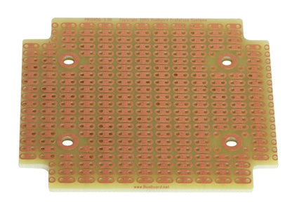 BPS Busboard PR1593Q 2-HOLE Strip Protoboard for Hammond 1593Q Enclosure, Single-Sided, 62mm x 69mm (2.43" x 2.72")