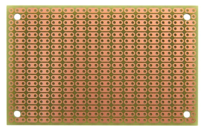 BPS Busboard PR2H1 PROTOBOARD-2H Size 1, Single-Sided, 2-HOLE Strips, 4 Mounting Holes, 50mm x 80mm (1.97" x 3.15")