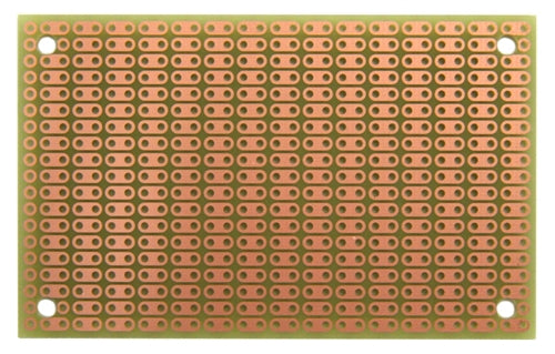 BPS Busboard PR2H1 PROTOBOARD-2H Size 1, Single-Sided, 2-HOLE Strips, 4 Mounting Holes, 50mm x 80mm (1.97" x 3.15")