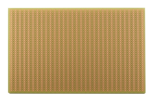 BPS Busboard PR2H3U PROTOBOARD-2H-3U, Single-Sided, 2-HOLE Strips, 100mm x 160mm (3.9" x 6.3")