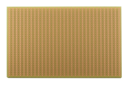 BPS Busboard PR2H3U PROTOBOARD-2H-3U, Single-Sided, 2-HOLE Strips, 100mm x 160mm (3.9" x 6.3")