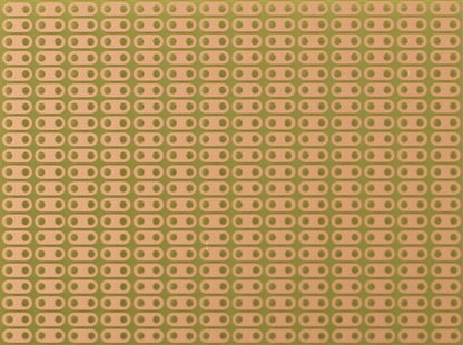 BPS Busboard PR2H3U PROTOBOARD-2H-3U, Single-Sided, 2-HOLE Strips, 100mm x 160mm (3.9" x 6.3")