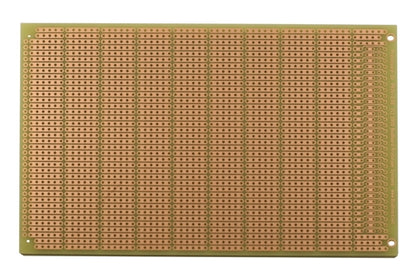 BPS Busboard PR3U PROTOBOARD-6H-3U, Single-Sided, 6-HOLE Strips, Accepts DIN Connectors, 100mm x 160mm (3.9" x 6.3")