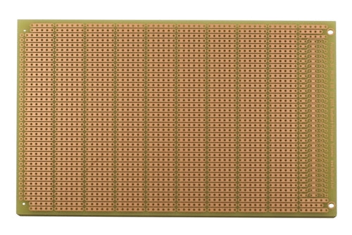 BPS Busboard PR3U PROTOBOARD-6H-3U, Single-Sided, 6-HOLE Strips, Accepts DIN Connectors, 100mm x 160mm (3.9" x 6.3")