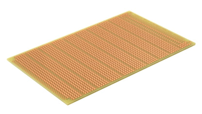 BPS Busboard PR3U PROTOBOARD-6H-3U, Single-Sided, 6-HOLE Strips, Accepts DIN Connectors, 100mm x 160mm (3.9" x 6.3")