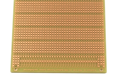 BPS Busboard PR3U PROTOBOARD-6H-3U, Single-Sided, 6-HOLE Strips, Accepts DIN Connectors, 100mm x 160mm (3.9" x 6.3")