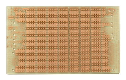 BPS Busboard PR3UC PROTOBOARD-3U-CONN, Single-Sided, 6-HOLE Strips, Connector Footprints, 100mm x 160mm (3.9" x 6.3")