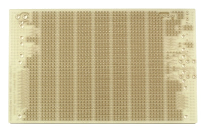 BPS Busboard PR3UC PROTOBOARD-3U-CONN, Single-Sided, 6-HOLE Strips, Connector Footprints, 100mm x 160mm (3.9" x 6.3")