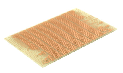BPS Busboard PR3UC PROTOBOARD-3U-CONN, Single-Sided, 6-HOLE Strips, Connector Footprints, 100mm x 160mm (3.9" x 6.3")