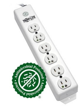Tripplite PS-602-HG Medical-Grade Power Bar, 6 Hospital-Grade Outlets, UL 1363, 1.5'cord