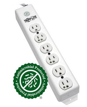 Tripplite PS-615-HG Medical-Grade Power Bar, 6 Hospital-Grade Outlets, UL1363, 15'cord