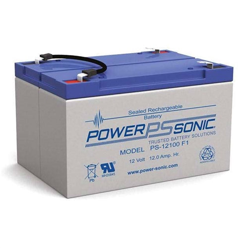 Powersonic PS-12100F1 12V 12Ah SLA Battery with .187" Faston
