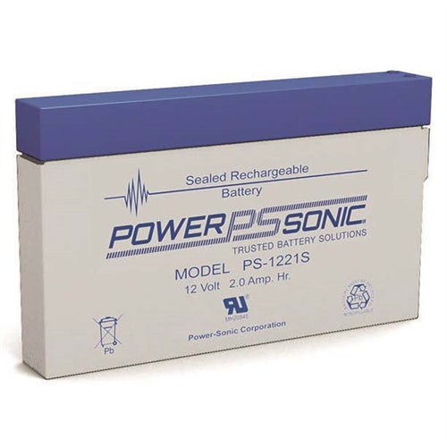 Powersonic PS-1221S 12V 2Ah SLA Battery with .187" Tabs