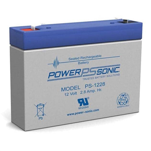 Powersonic PS-1228F1 12V 2.8Ah SLA Battery with .187" Terminals