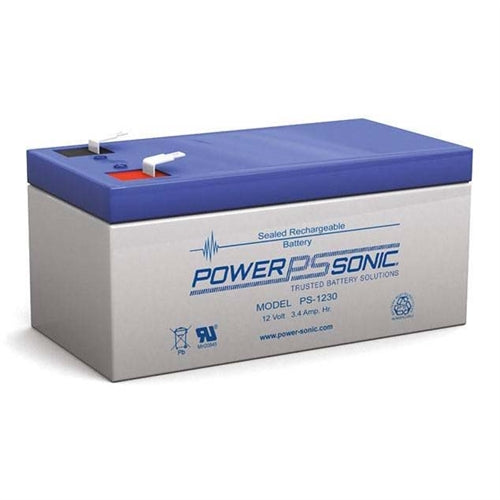 Powersonic PS-1230F1 12V 3.4Ah SLA Battery with .187" QC Terminals