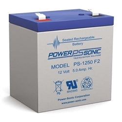 Powersonic PS-1250F2 12V 5Ah SLA Battery with .250" QC Terminals