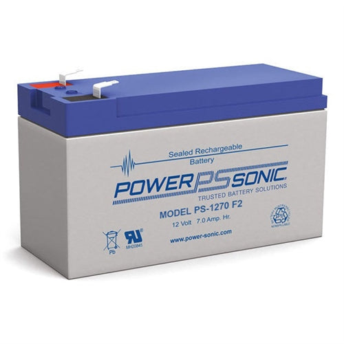 Powersonic PS-1270F2 12V 7Ah SLA Battery with .250" QC Terminals