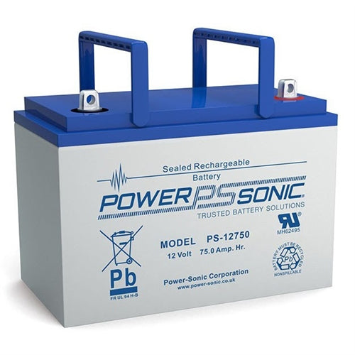 Powersonic PS-12750B 12V 75Ah SLA Battery B, T6 Threaded Terminals