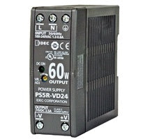 IDEC PS5R-VD24 Switching Power Supply 24VDC 60W 2.5A Output, 85-264VAC / 100-370VDC Input, DIN Rail Mount