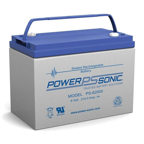Powersonic PS-62000B 6V 210Ah SLA Battery with M6 Threaded Insert