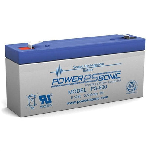 Powersonic PS-630F1 6V 3.5Ah SLA Battery with .187" QC Tabs