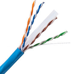 PSI Data PSI-6ACMR-BU Blue Cat6a 23/8 (4 Pair) Solid Unshielded Cable, 10 Gig Riser CMR/FT4 (305M = Full Roll)