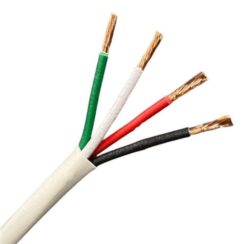 PSI Data PSI-P1404-WH 14AWG 4 Conductor Stranded Unshielded White PVC FT4 300V 75C CMP (305M = Full Roll)