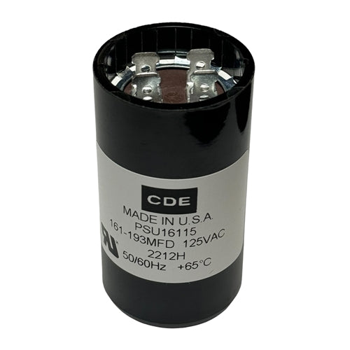 Cornell-Dubilier PSU16115 Motor Start Capacitor 161uF to 193uF, 110/125VAC ** Temporary Duty Cycle Applications Only **