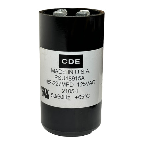 Cornell-Dubilier PSU18915A Motor Start Capacitor 189uF to 227uF 110/125VAC ** Temporary Duty Cycle Applications Only **