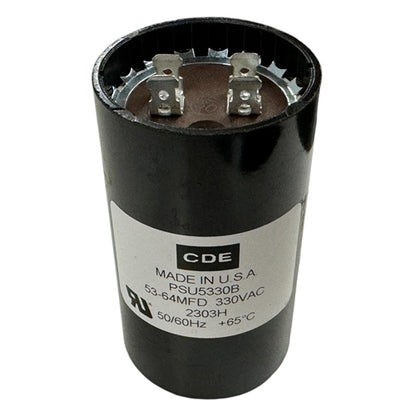 Cornell-Dubilier PSU5330B Motor Start Capacitor 53uF to 64uF 330VAC ** Temporary Duty Cycle Applications Only **